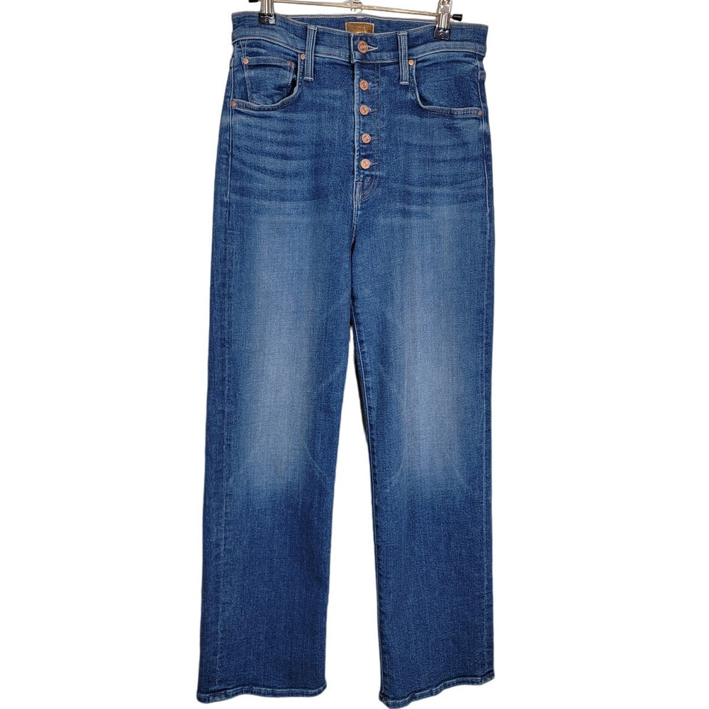Mother Women's Button Fly The Pixie Rambler Ankle Jeans Blue Size 29